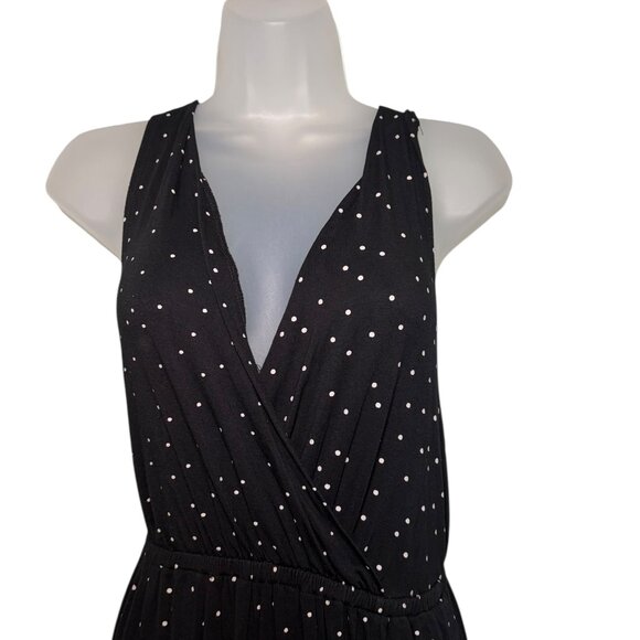 Ingrid & Isabel Black Polka Dot Maternity Maxi Dress Racerback Size M - Picture 5 of 6